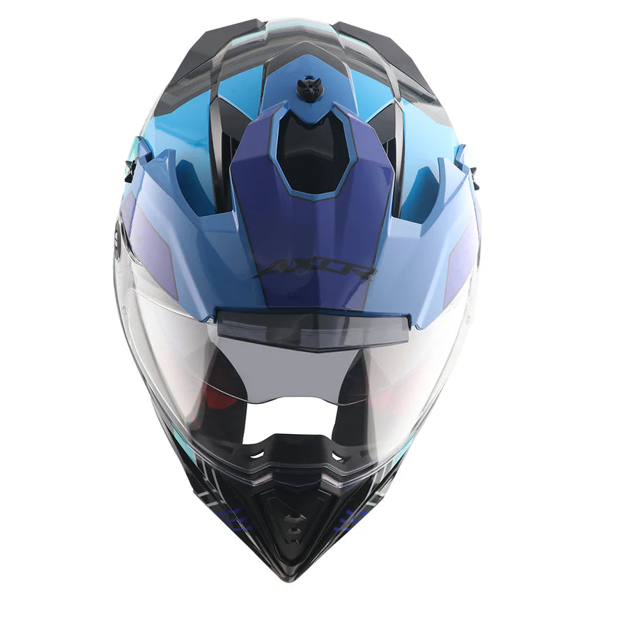 AXOR X-CROSS GAMBLING HELMET (Gloss Black Blue)