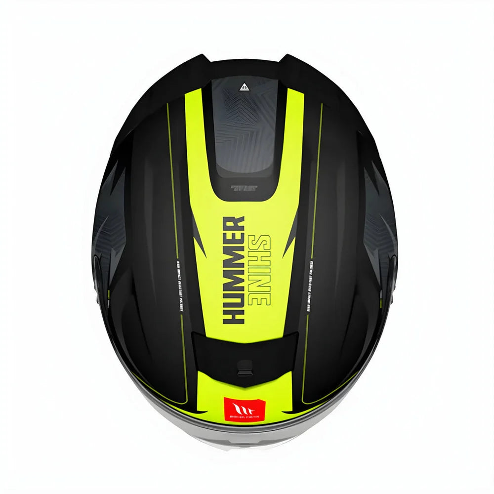 MT HUMMER B SHINE HELMET (Gloss Black Neon)