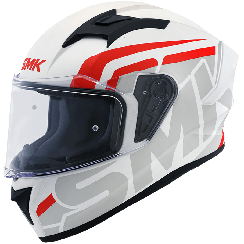 SMK STELLAR STAGE HELMET GL163 (Gloss White Red)